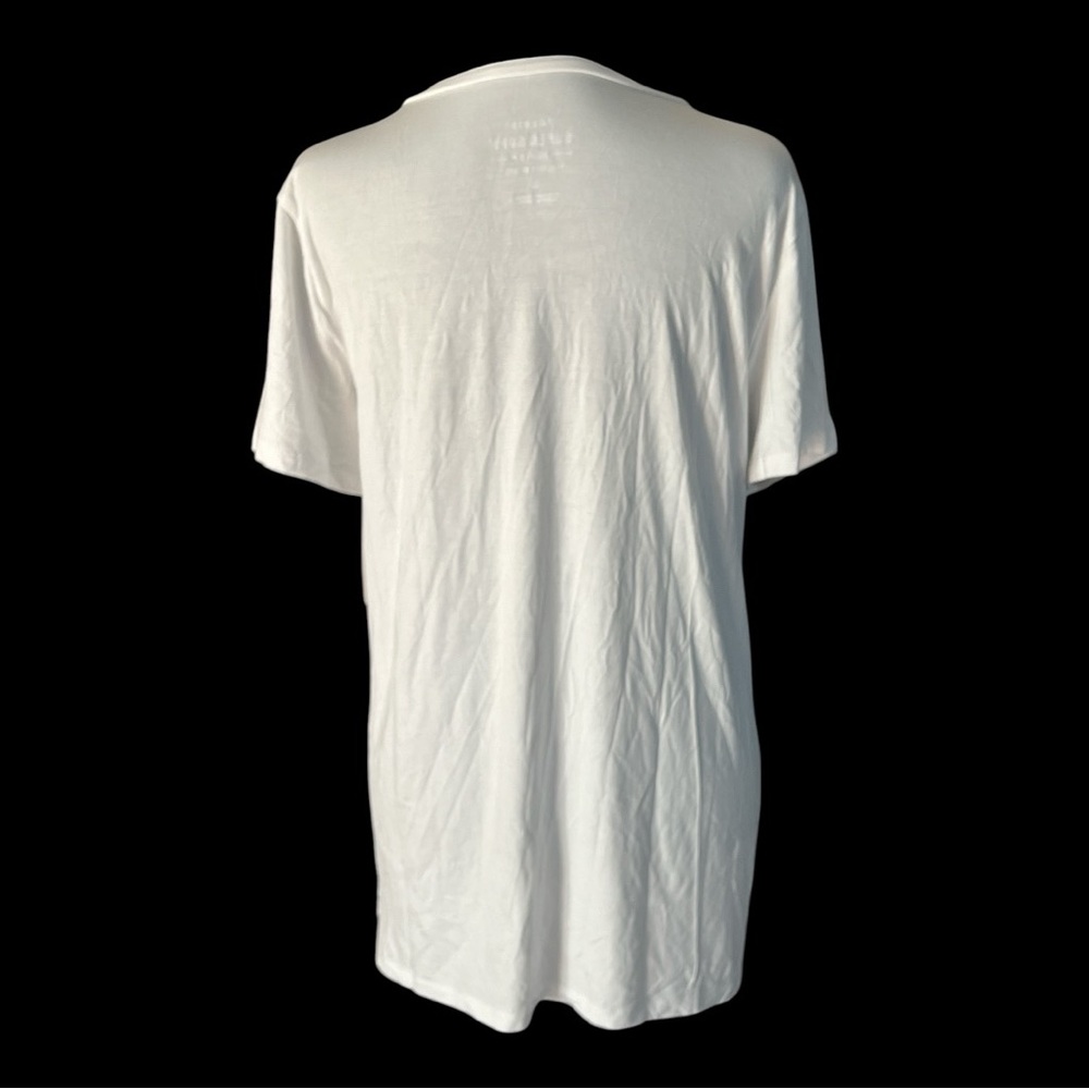 Torrid Perfect Tee - Super Soft Leopard Sequin Bolt White Size 1 (14/16) - Picture 4 of 7